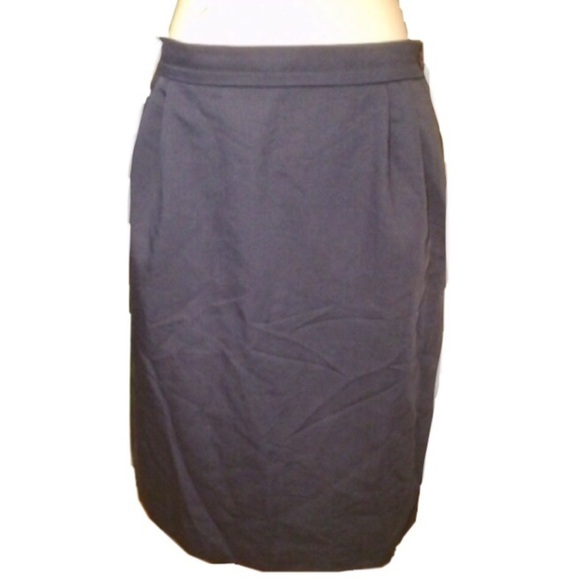 Vintage Navy Blue Pencil Skirt - Picture 1 of 8
